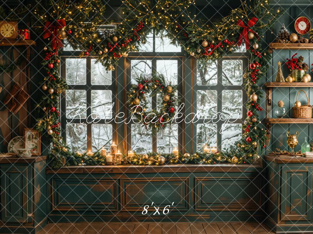 Kate Green Kitchen Christmas Backdrop Designed by Emetselch - Kate Backdrop AU