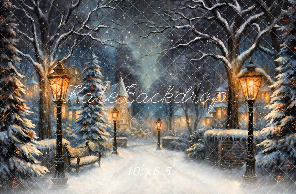 Kate Winter Snowy Christmas Eve Backdrop Designed by GQ - Kate Backdrop AU