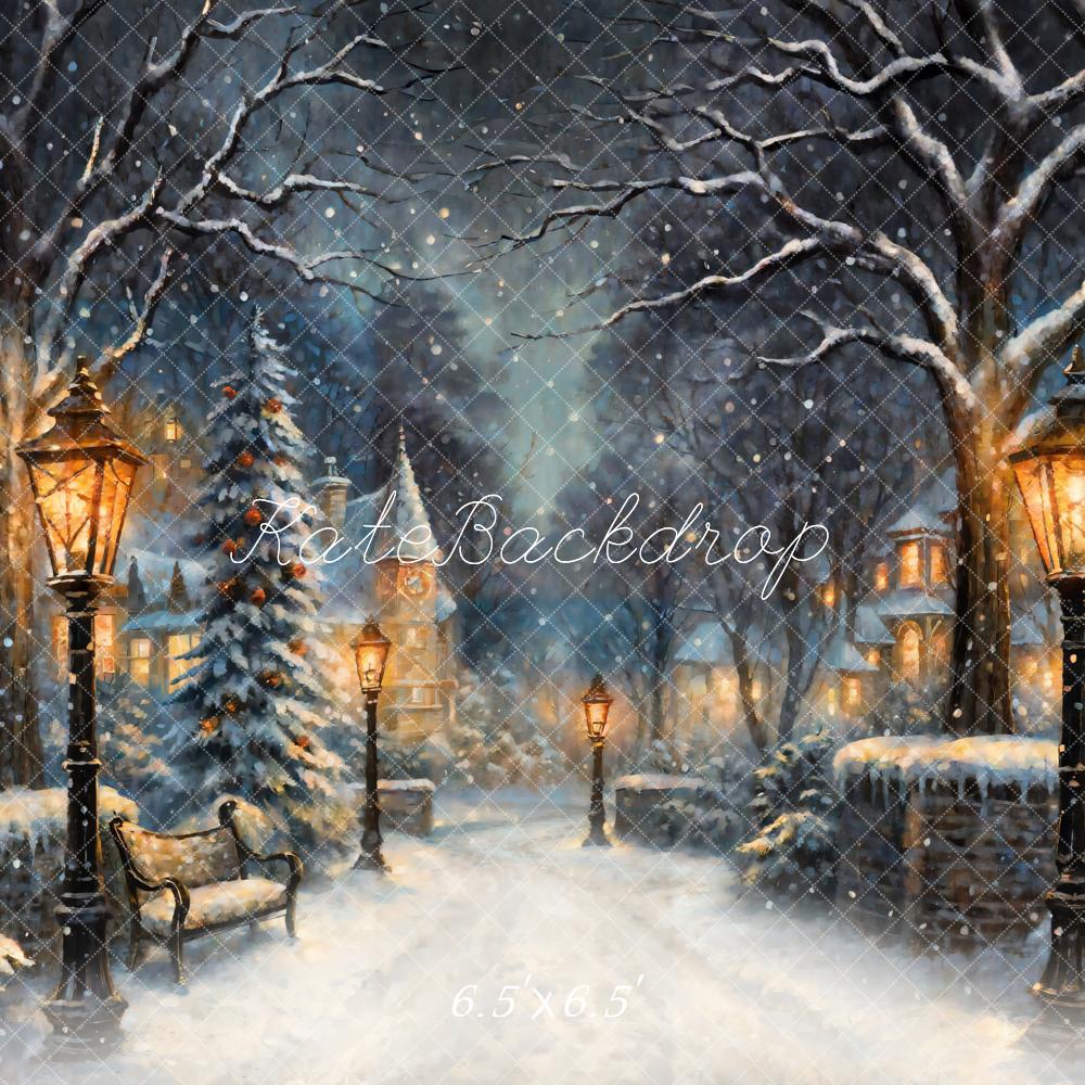 Kate Winter Snowy Christmas Eve Backdrop Designed by GQ - Kate Backdrop AU