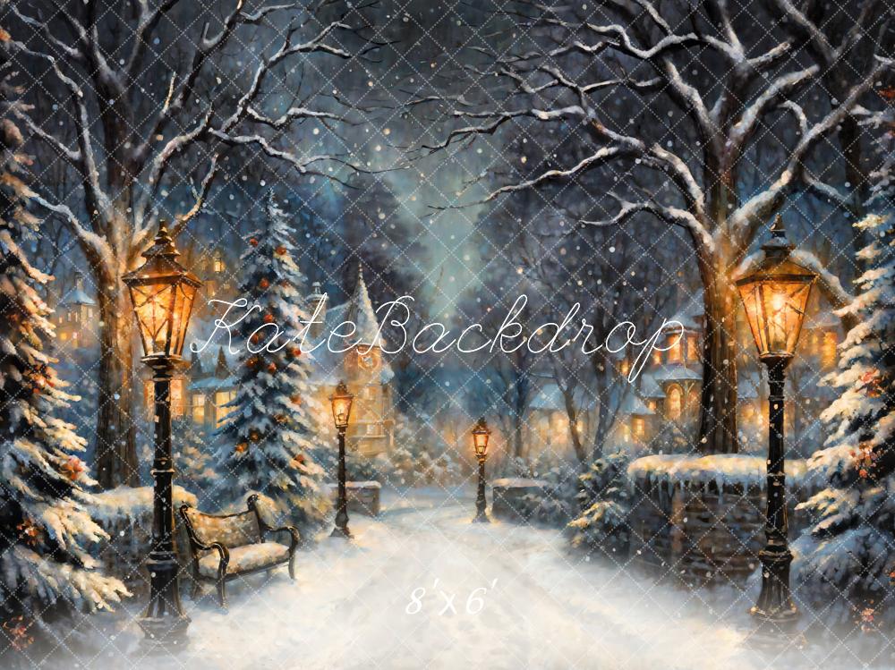 Kate Winter Snowy Christmas Eve Backdrop Designed by GQ - Kate Backdrop AU