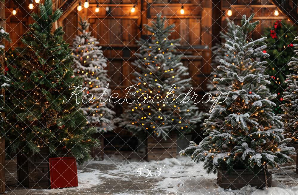Kate Christmas Tree Bokeh Backdrop Designed by Emetselch - Kate Backdrop AU
