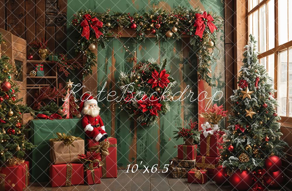 Kate Green Christmas Wooden House Backdrop Designed by Emetselch - Kate Backdrop AU