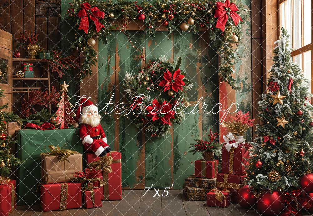 Kate Green Christmas Wooden House Backdrop Designed by Emetselch - Kate Backdrop AU