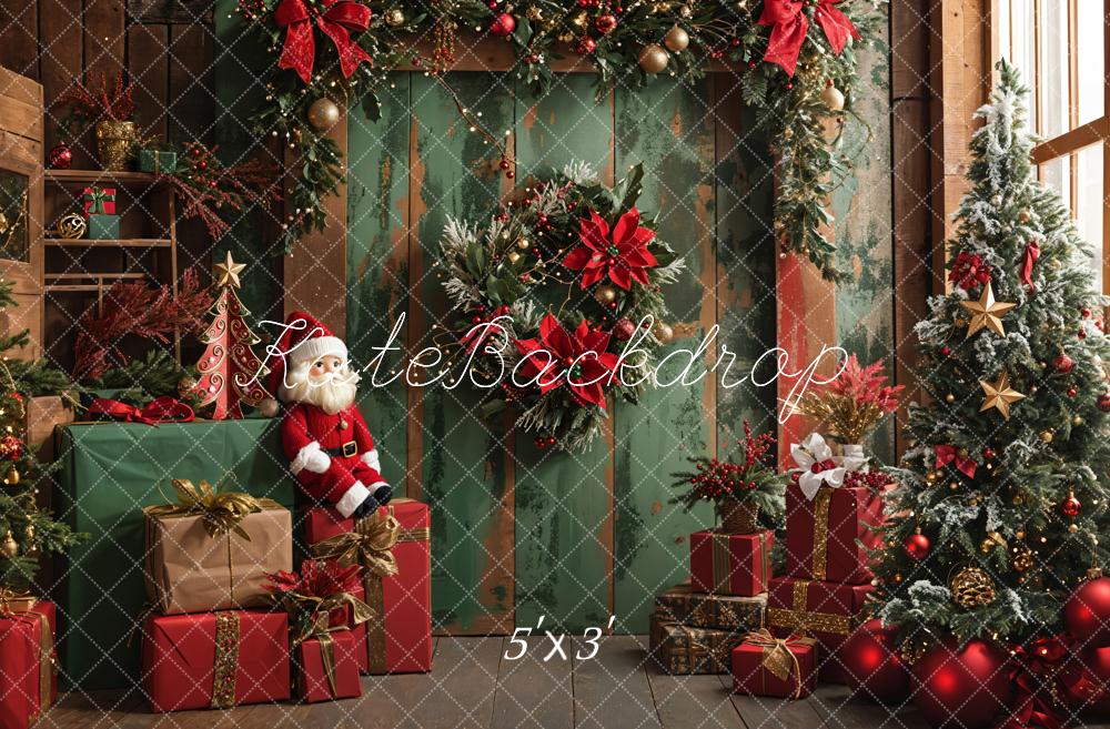 Kate Green Christmas Wooden House Backdrop Designed by Emetselch - Kate Backdrop AU