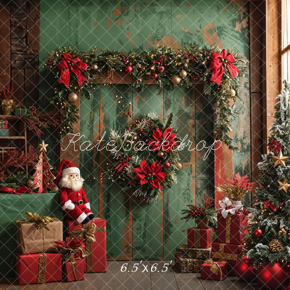 Kate Green Christmas Wooden House Backdrop Designed by Emetselch - Kate Backdrop AU