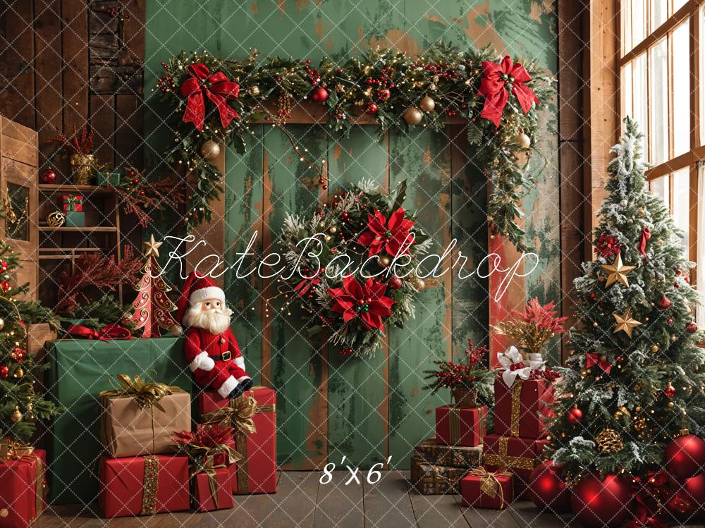 Kate Green Christmas Wooden House Backdrop Designed by Emetselch - Kate Backdrop AU
