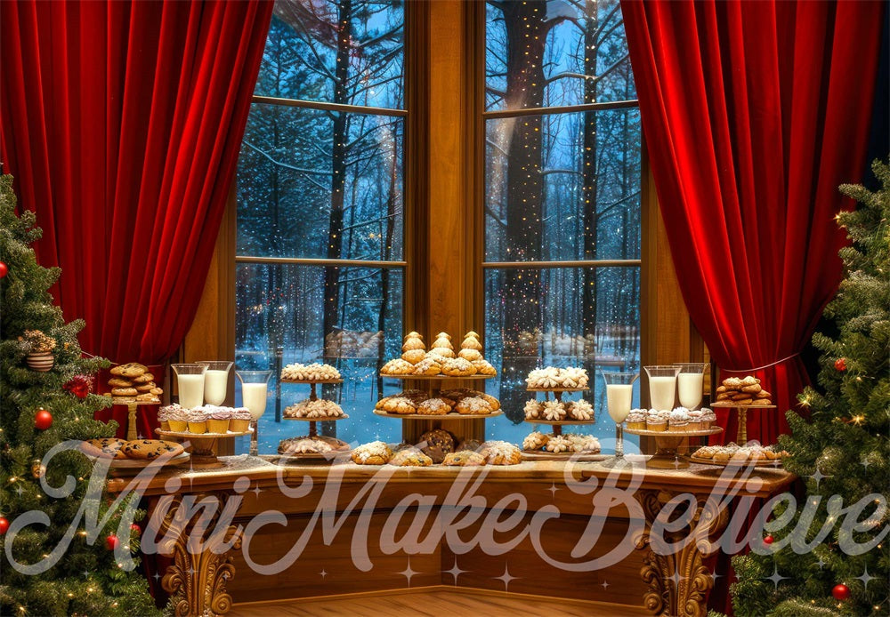 Kate Winter Forest Christmas Night Party Backdrop Designed by Mini MakeBelieve - Kate Backdrop AU