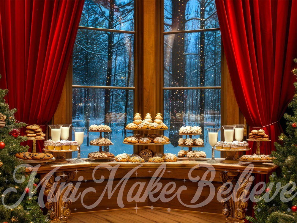 Kate Winter Forest Christmas Night Party Backdrop Designed by Mini MakeBelieve - Kate Backdrop AU