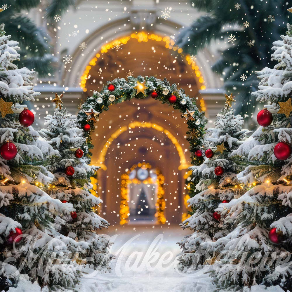 Kate Christmas Exterior Entrance Backdrop Designed by Mini MakeBelieve - Kate Backdrop AU