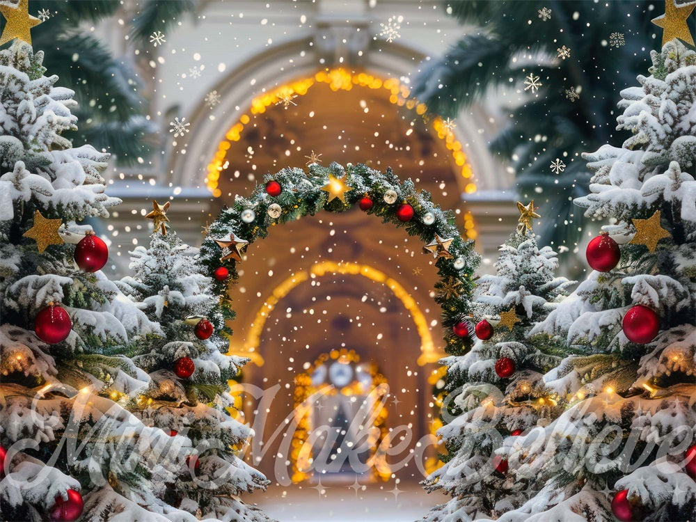 Kate Christmas Exterior Entrance Backdrop Designed by Mini MakeBelieve - Kate Backdrop AU