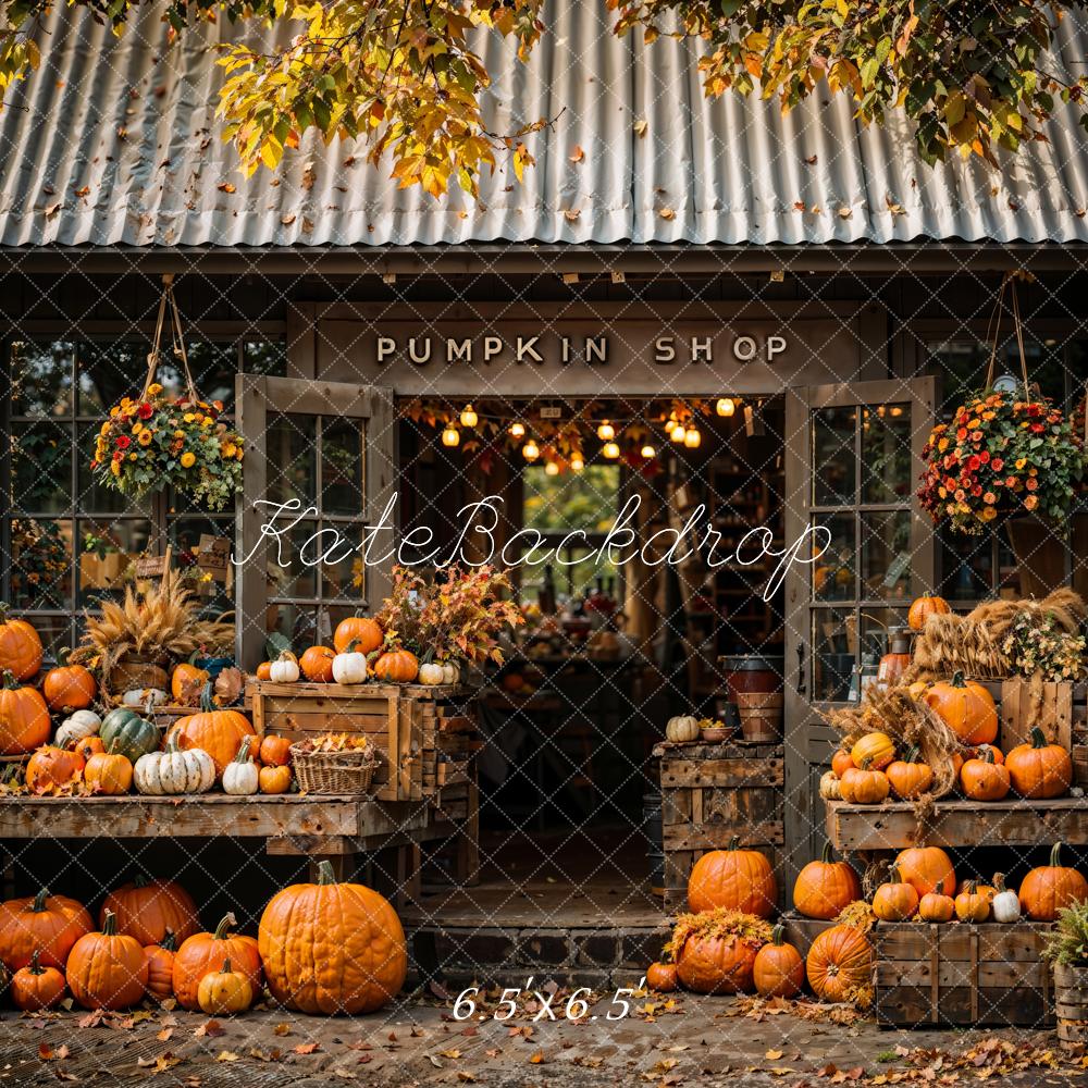 Kate Pumpkin Shop Fall Backdrop Designed by Chain Photography - Kate Backdrop AU