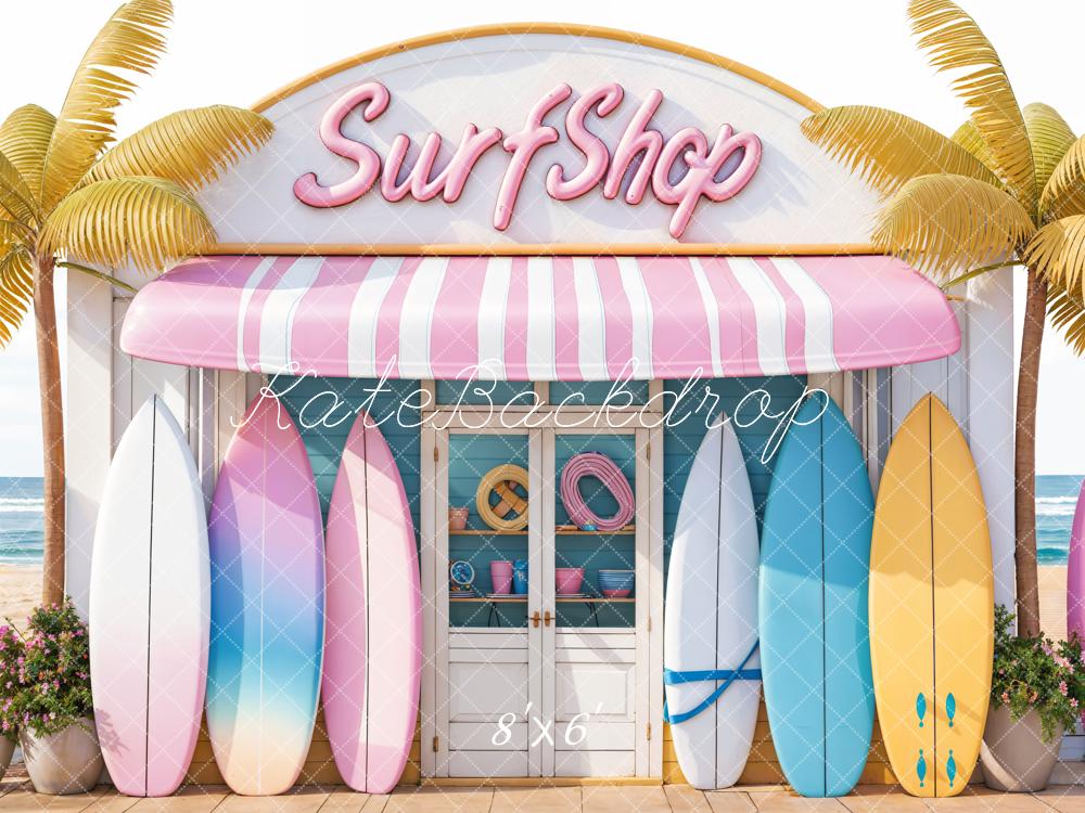 Kate Summer olorful Surf Shop Backdrop Designed by Emetselch - Kate Backdrop AU