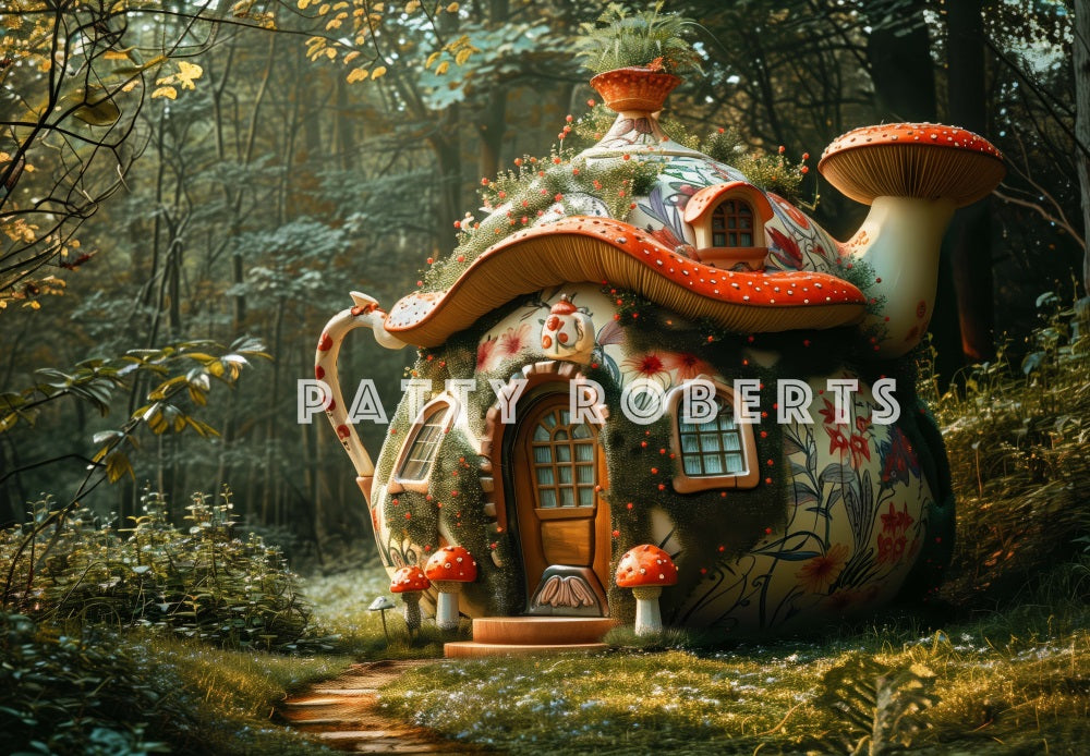 Kate Magical Forest Teapot Backdrop Designed by Patty Robert - Kate Backdrop AU