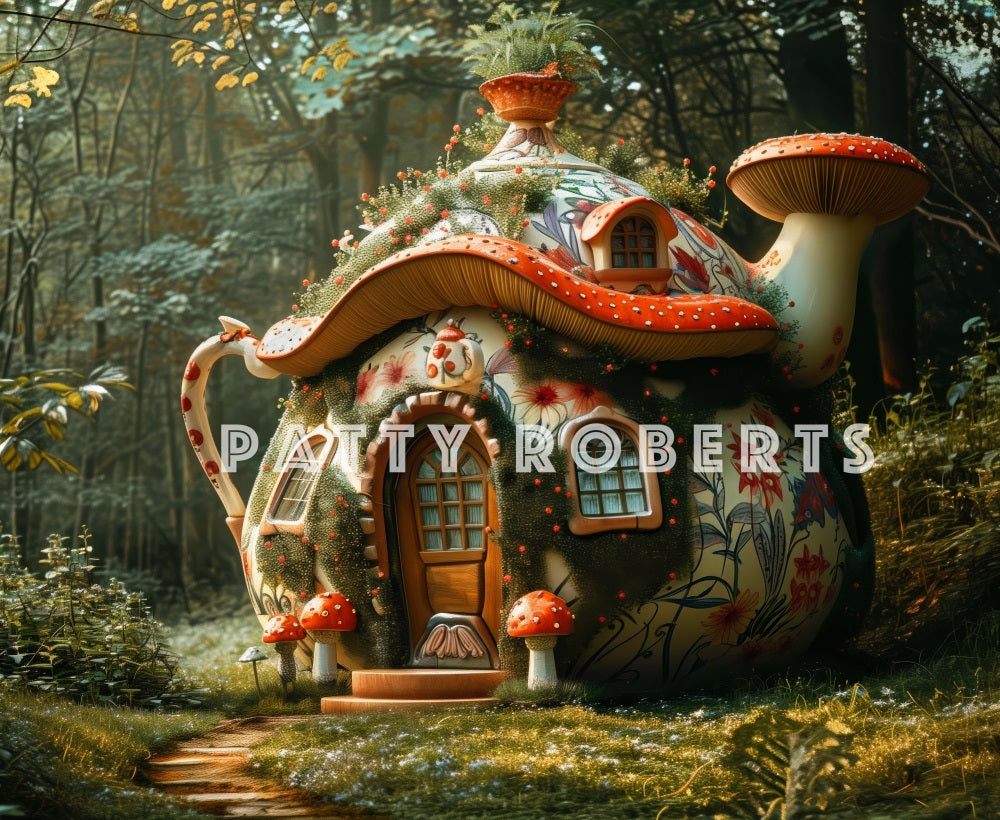 Kate Magical Forest Teapot Backdrop Designed by Patty Robert - Kate Backdrop AU