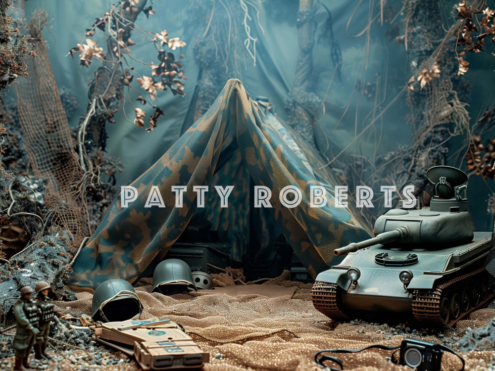 Kate Military Buy Tank Tent Backdrop Designed by Patty Robert - Kate Backdrop AU
