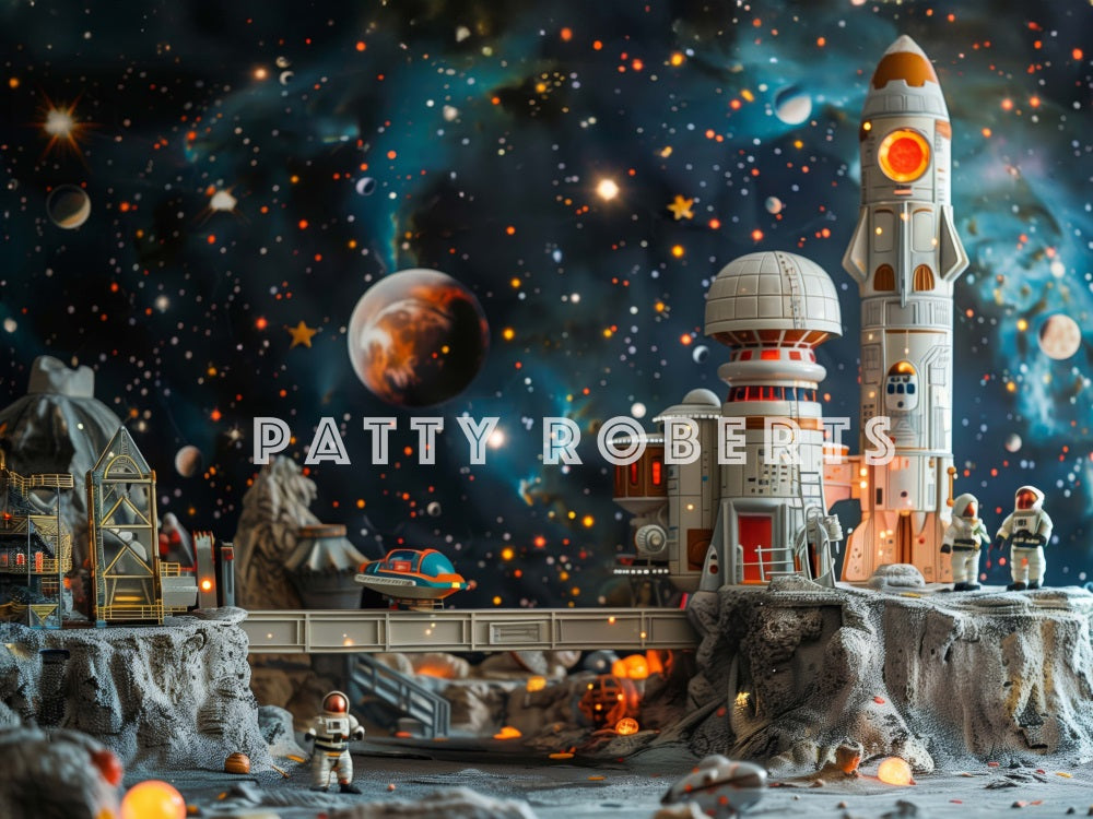 Kate Space Moon Station Backdrop Designed by Patty Robert - Kate Backdrop AU
