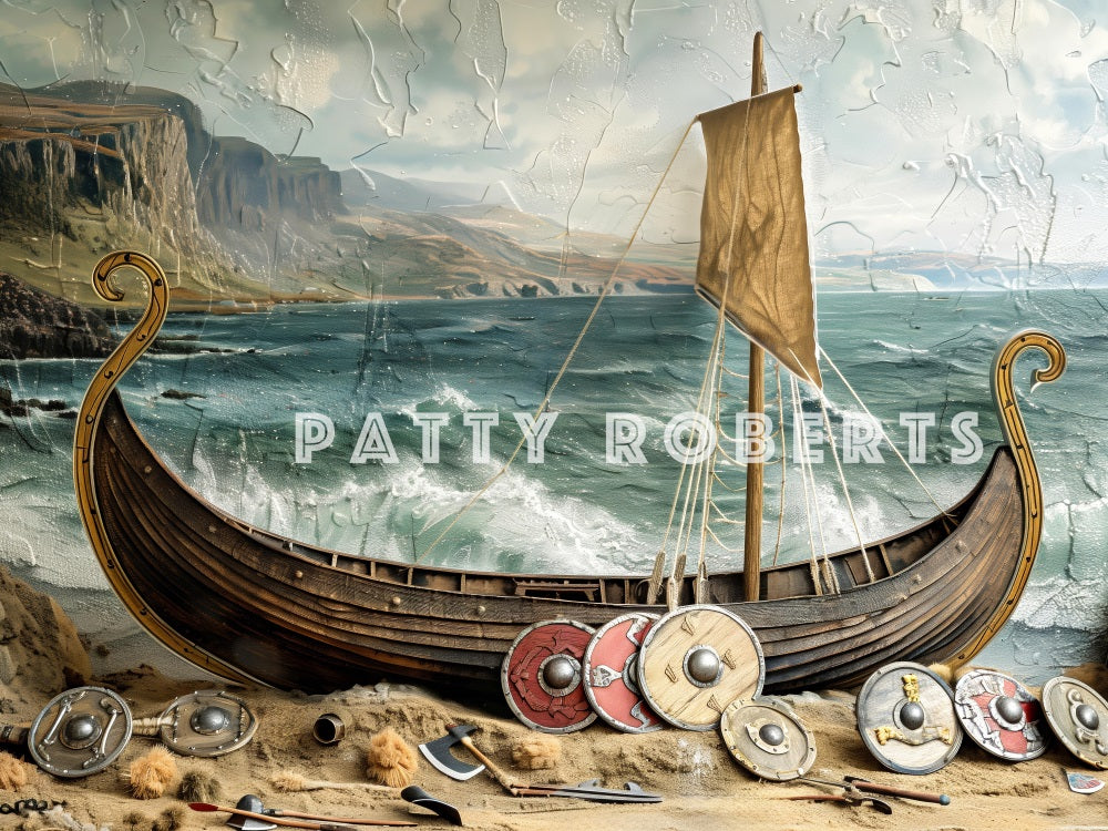Kate Viking Ship Backdrop Designed by Patty Robert - Kate Backdrop AU