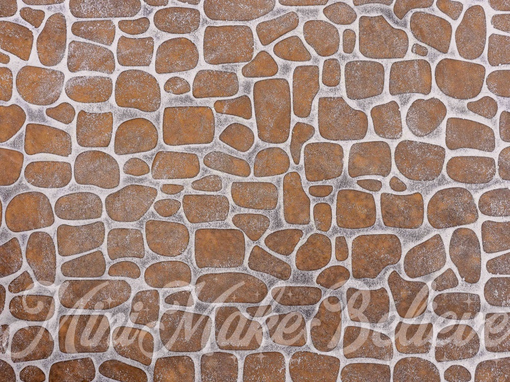 Kate Brown Cobblestone White Outline Backdrop Designed by Mini MakeBelieve - Kate Backdrop AU