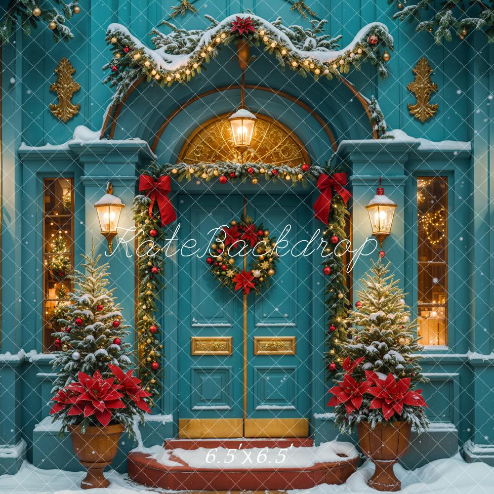 Kate Christmas Snow House Backdrop Designed by Emetselch - Kate Backdrop AU