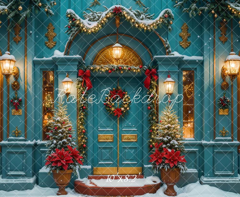 Kate Christmas Snow House Backdrop Designed by Emetselch - Kate Backdrop AU