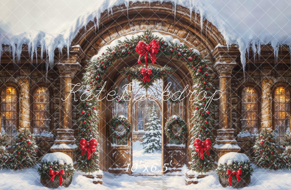 Kate Christmas Arch Winter Snow Gate Backdrop Designed by GQ - Kate Backdrop AU