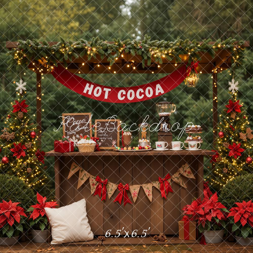 Kate Hot Cocoa Christmas Tree Backdrop Designed by Emetselch - Kate Backdrop AU