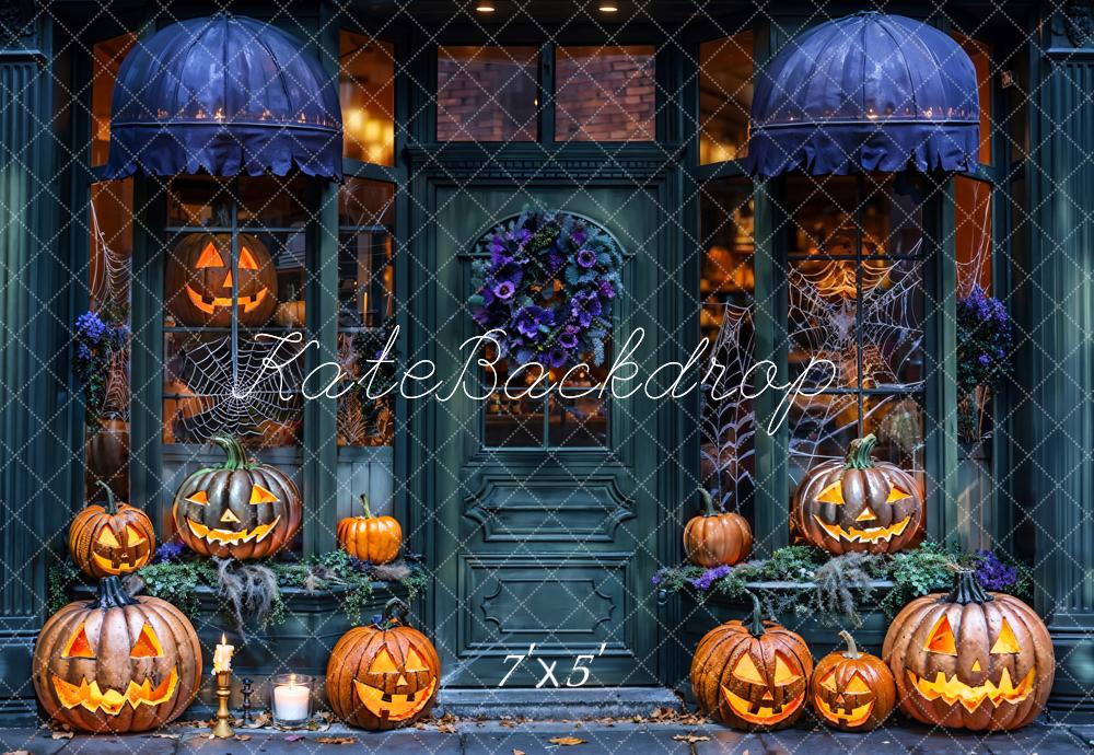 Kate Halloween Store Pumpkin Lanterns Backdrop Designed by Emetselch - Kate Backdrop AU