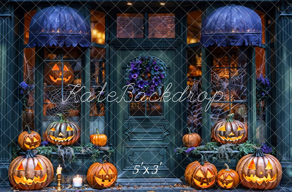 Kate Halloween Store Pumpkin Lanterns Backdrop Designed by Emetselch - Kate Backdrop AU