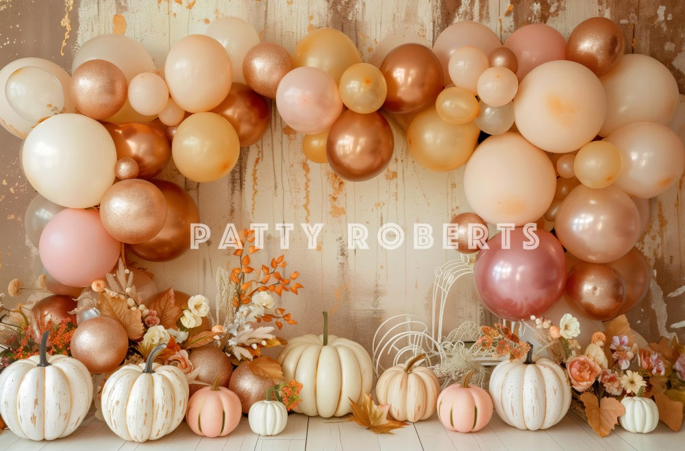 Kate Boho Fall Pumpkins Backdrop Designed by Patty Robert - Kate Backdrop AU