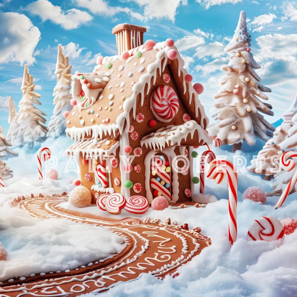 Kate Gingerbread Village Scene Backdrop Designed by Patty Robert - Kate Backdrop AU