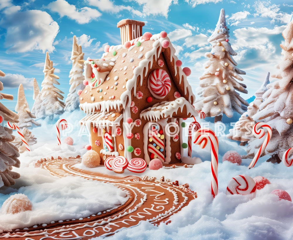 Kate Gingerbread Village Scene Backdrop Designed by Patty Robert - Kate Backdrop AU