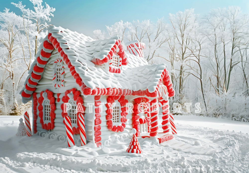 Kate Snow Covered Christmas House Backdrop Designed by Patty Robert - Kate Backdrop AU