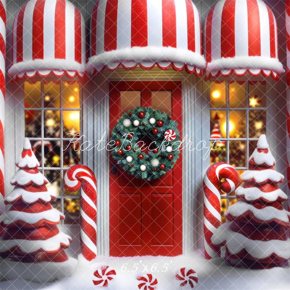Kate Christmas Candy Cane Peppermint Backdrop Designed by Mini MakeBelieve - Kate Backdrop AU