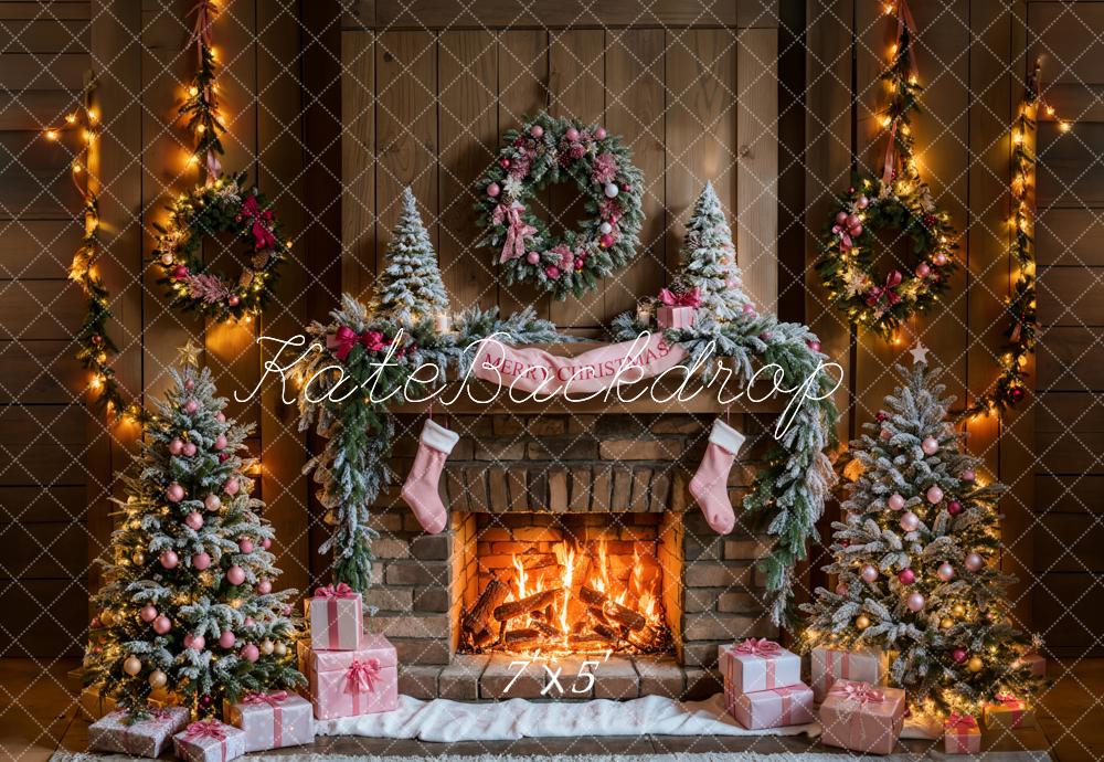 Kate Merry Christmas Fireplace Backdrop Designed by Emetselch - Kate Backdrop AU