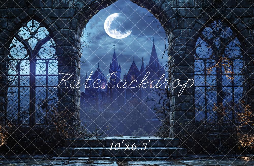 Kate Dark Night Castle Arch Backdrop Designed by Emetselch - Kate Backdrop AU