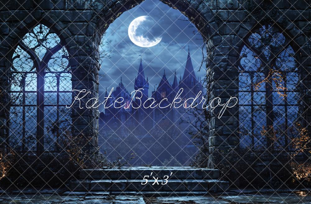 Kate Dark Night Castle Arch Backdrop Designed by Emetselch - Kate Backdrop AU
