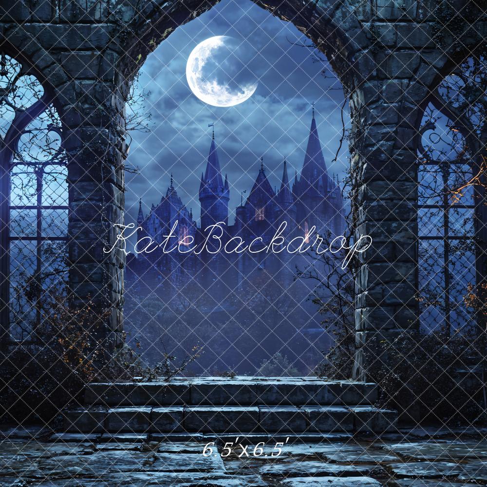 Kate Dark Night Castle Arch Backdrop Designed by Emetselch - Kate Backdrop AU