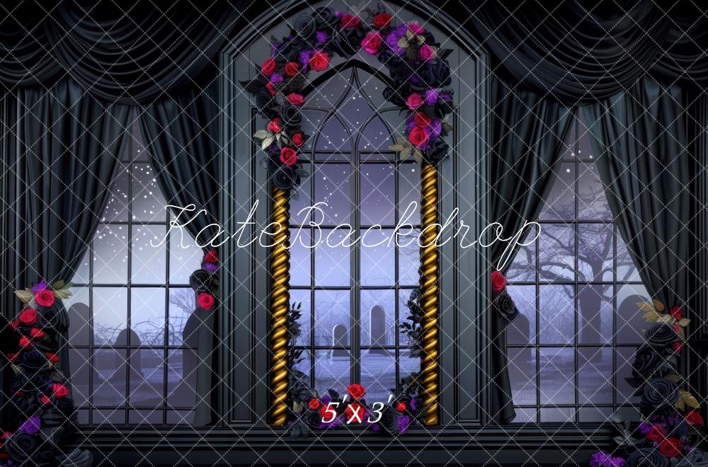 Kate Skeleton Room Arch Backdrop Halloween Designed by Mini MakeBelieve - Kate Backdrop AU