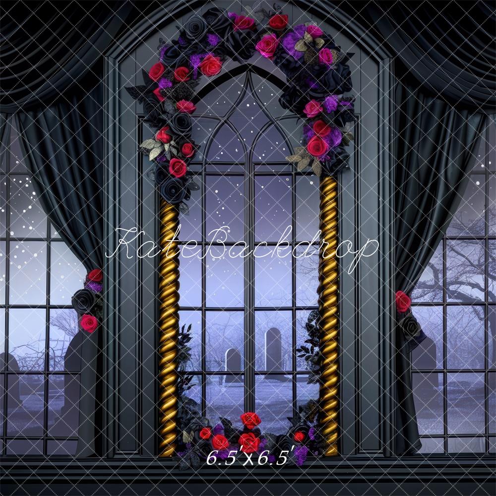 Kate Skeleton Room Arch Backdrop Halloween Designed by Mini MakeBelieve - Kate Backdrop AU