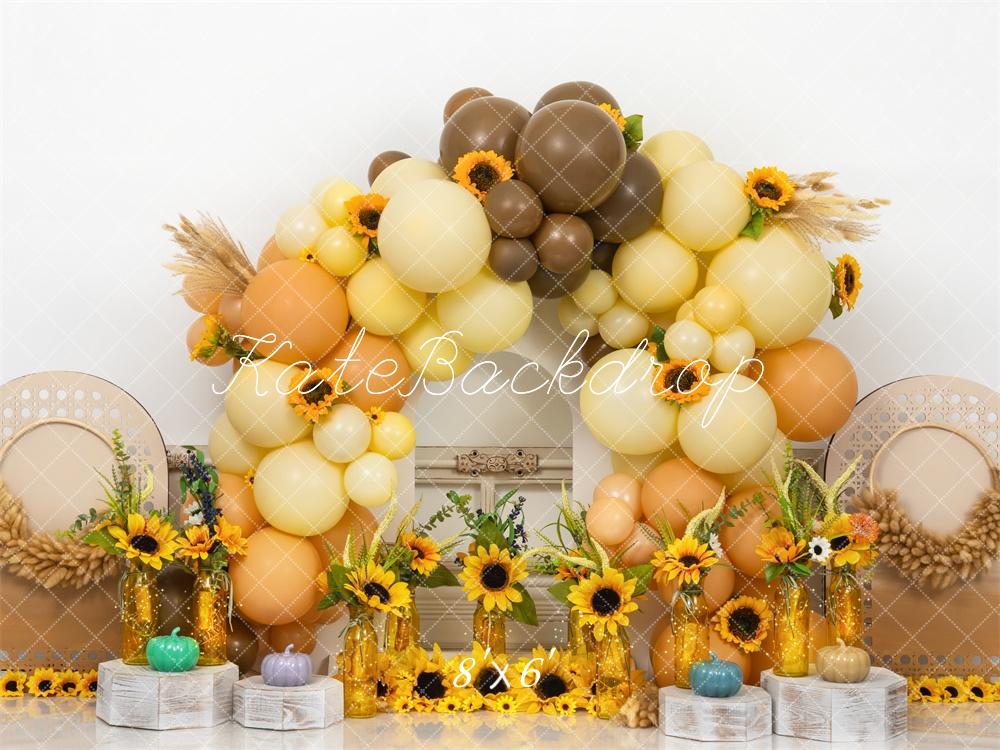 Kate Sunflower Cake Smash Backdrop Designed by Mini MakeBelieve - Kate Backdrop AU