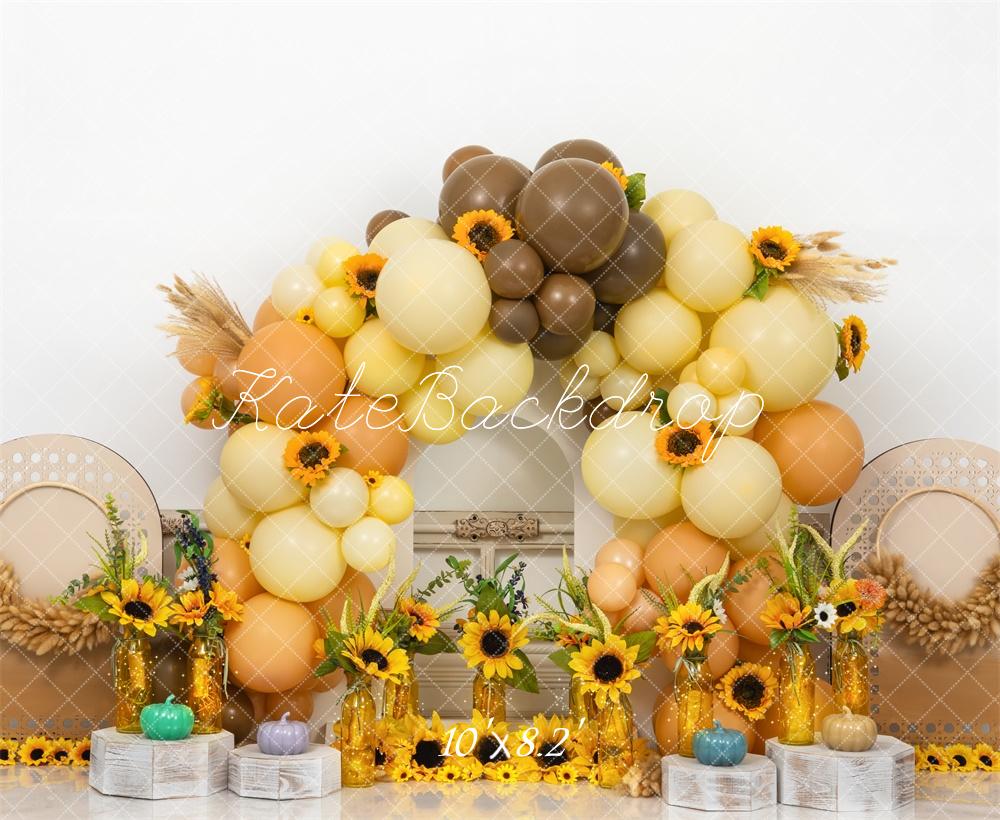 Kate Sunflower Cake Smash Backdrop Designed by Mini MakeBelieve - Kate Backdrop AU