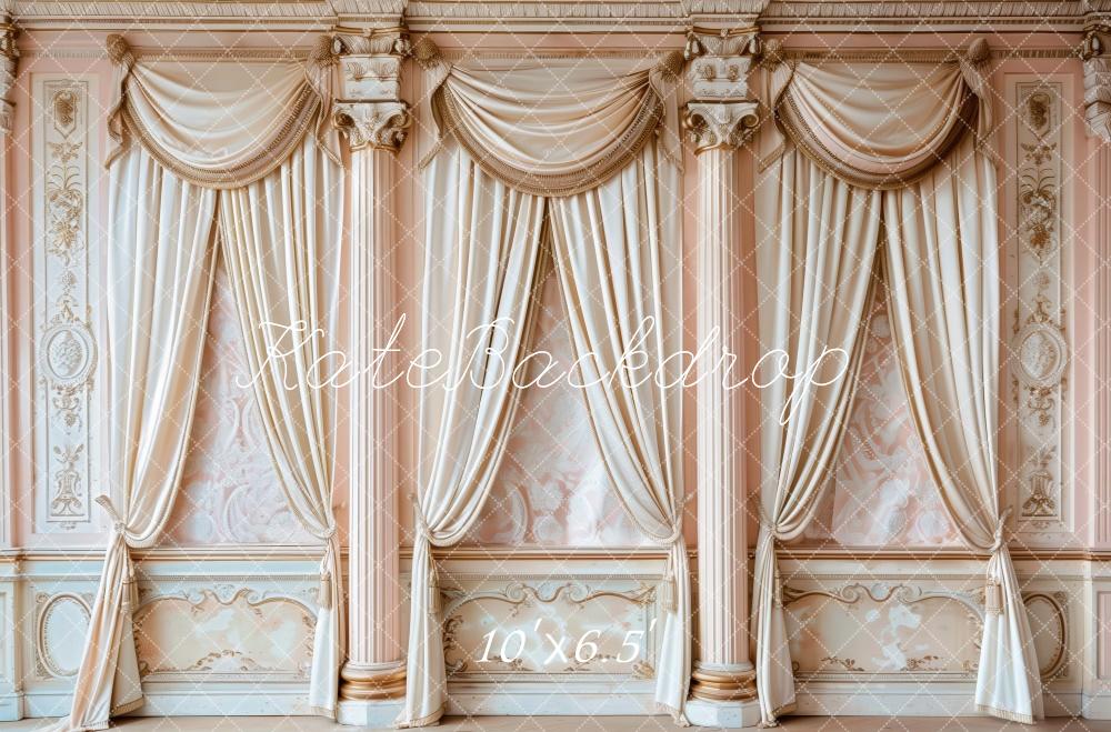 Kate Pink Regal Draped Columns Wall Backdrop Designed by Patty Robert - Kate Backdrop AU