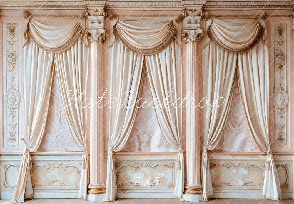 Kate Pink Regal Draped Columns Wall Backdrop Designed by Patty Robert - Kate Backdrop AU