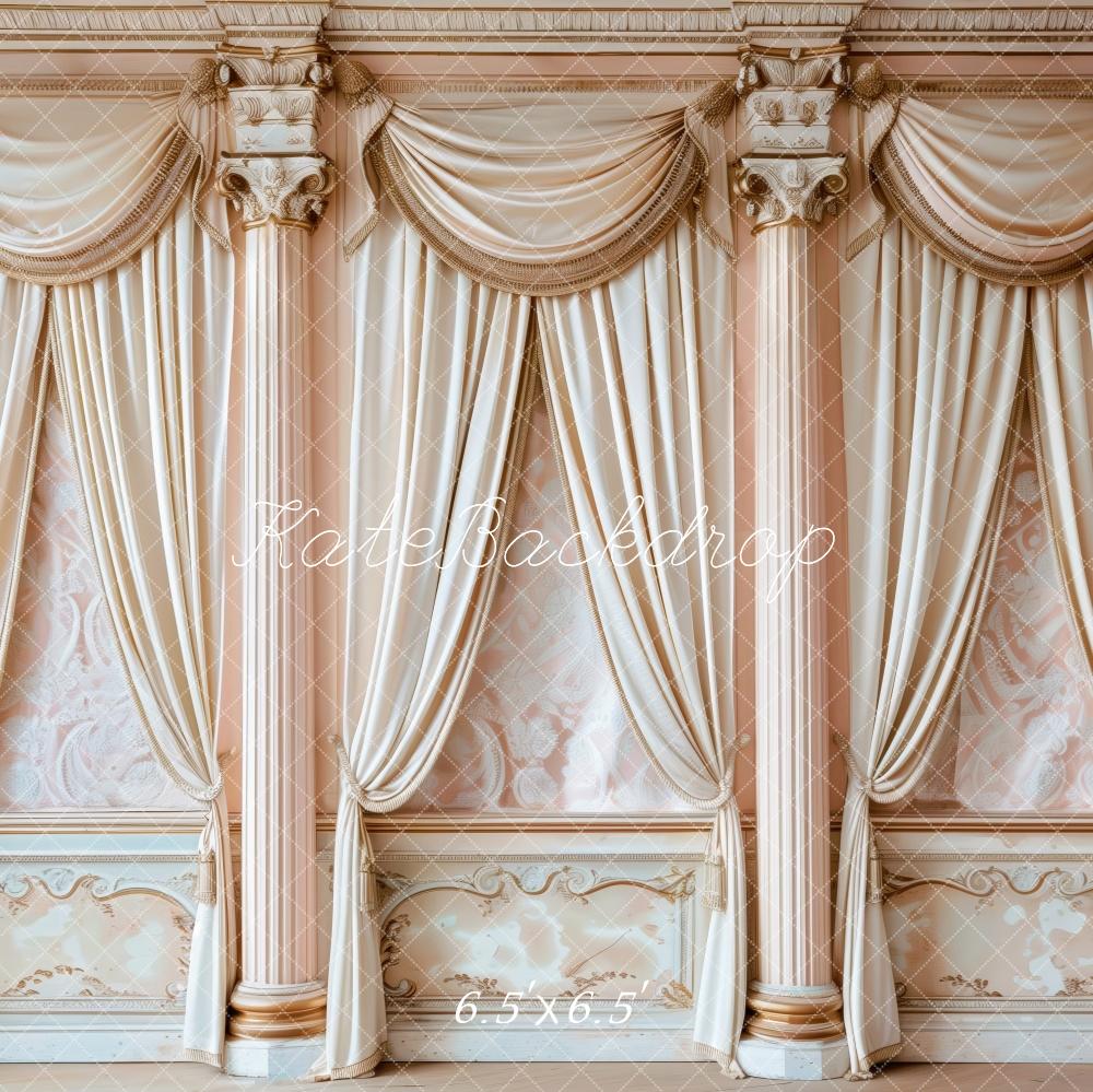 Kate Pink Regal Draped Columns Wall Backdrop Designed by Patty Robert - Kate Backdrop AU