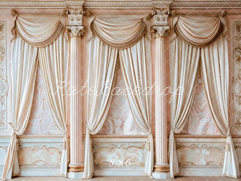 Kate Pink Regal Draped Columns Wall Backdrop Designed by Patty Robert - Kate Backdrop AU