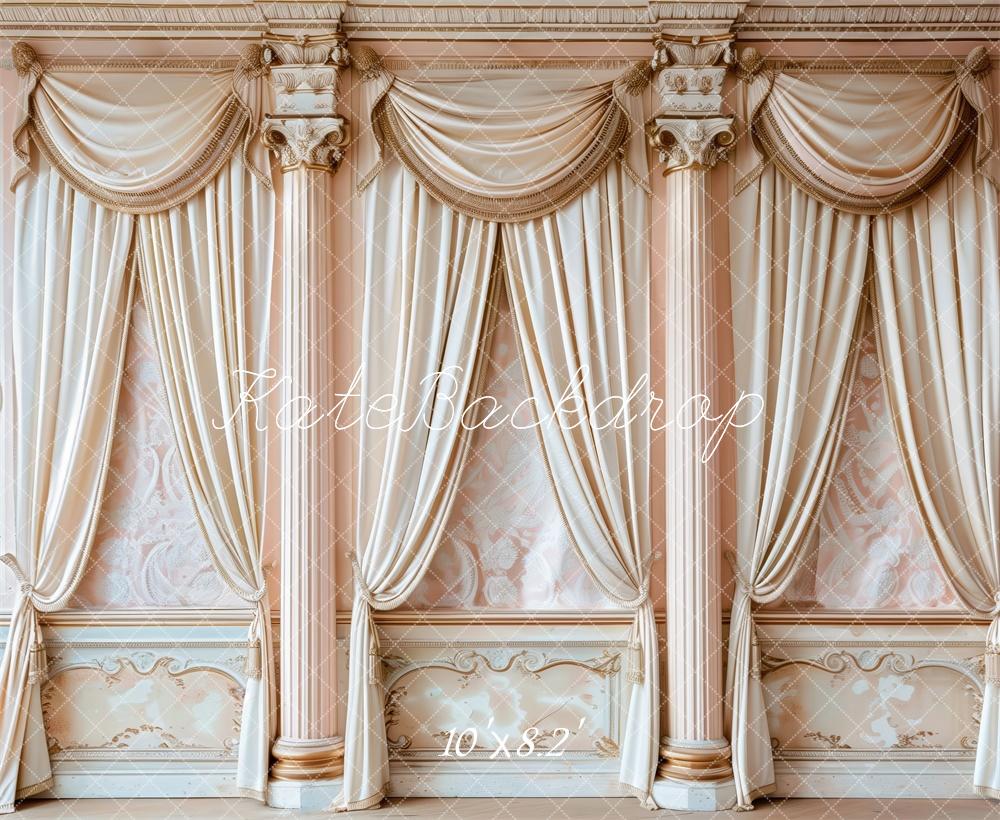 Kate Pink Regal Draped Columns Wall Backdrop Designed by Patty Robert - Kate Backdrop AU