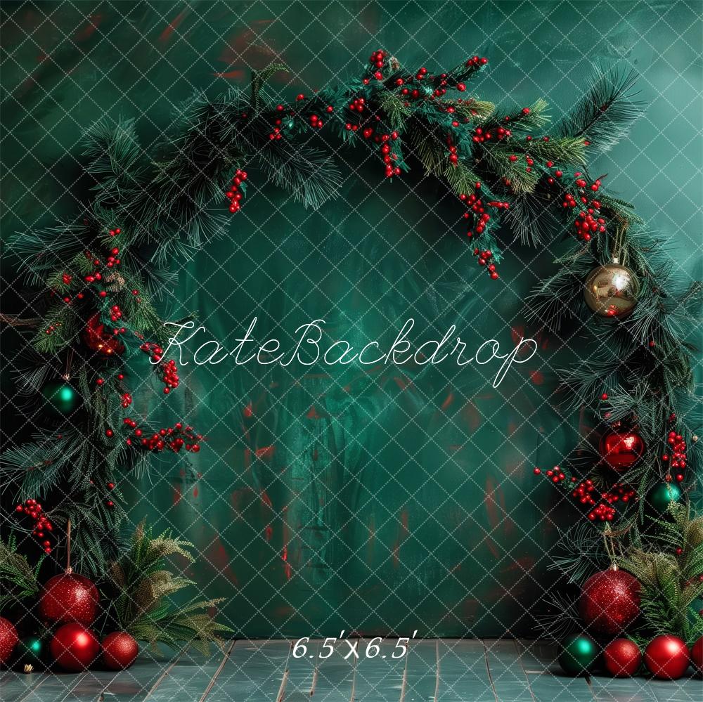 Kate Christmas Holiday Wreath Ornaments Backdrop Designed by Patty Robert - Kate Backdrop AU