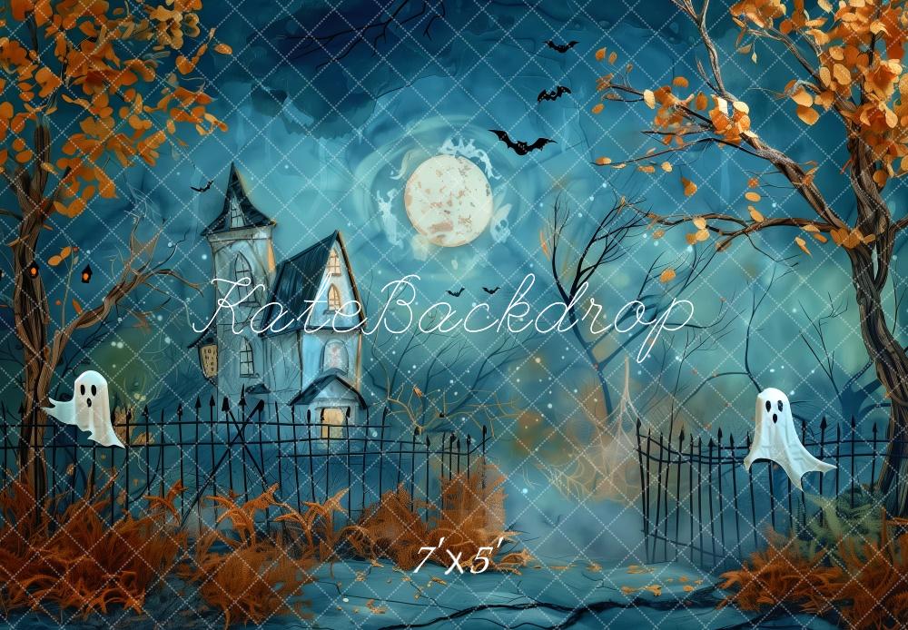 Kate Halloween Haunted House Backdrop Designed by Patty Robert - Kate Backdrop AU