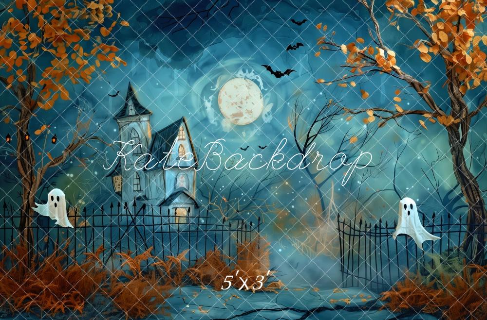 Kate Halloween Haunted House Backdrop Designed by Patty Robert - Kate Backdrop AU