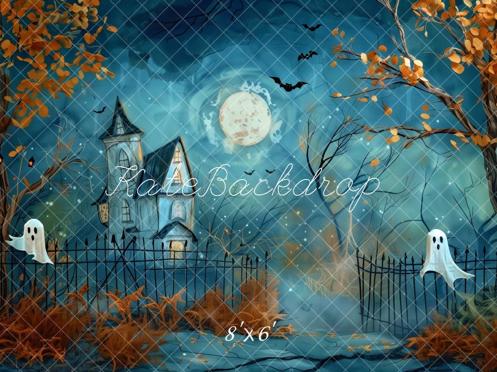 Kate Halloween Haunted House Backdrop Designed by Patty Robert - Kate Backdrop AU